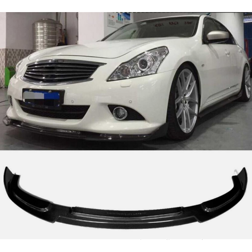 Carbon Fiber Front Bumper Lip Chin Spoiler Splitter Kit for Infiniti G37 Sedan 2009-2013